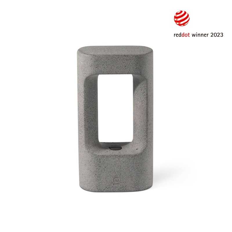 Floor lamp with integrated LED in cement finish DOMINE