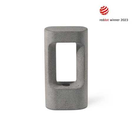 Floor lamp with integrated LED in cement finish DOMINE