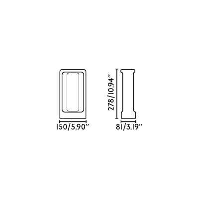 Floor lamp with integrated LED in cement finish DOMINE