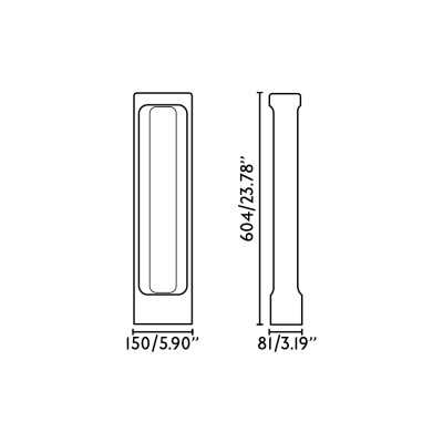 Floor lamp with integrated LED in cement finish by ORIVAL.