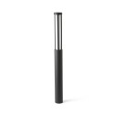 Floor lamp with integrated LED in gray aluminum TOSTAT