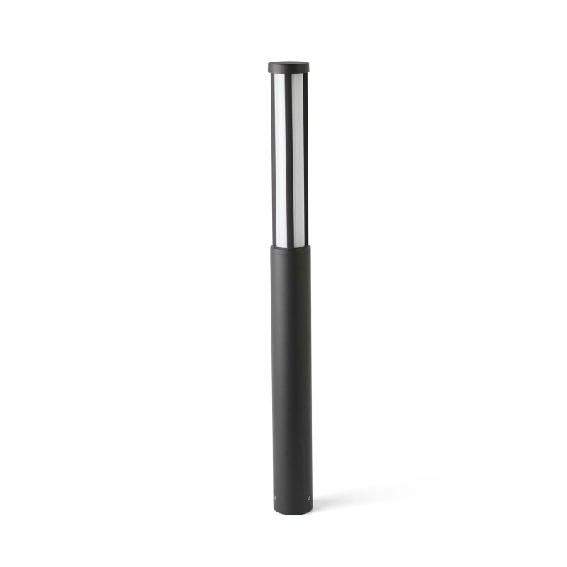 Floor lamp with integrated LED in gray aluminum TOSTAT