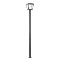 Floor lamp with integrated LED in gray aluminum NABIRAT