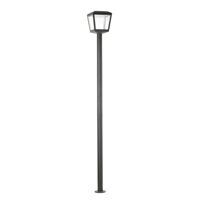 Floor lamp with integrated LED in gray aluminum NABIRAT