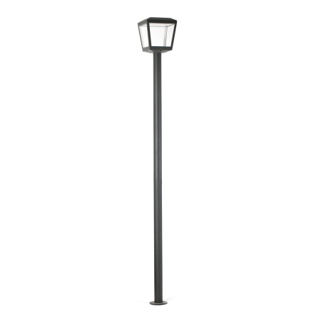 Floor lamp with integrated LED in gray aluminum NABIRAT