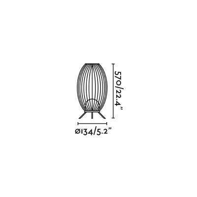 Floor lamp with integrated LED in gray aluminum, PARNAY