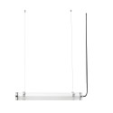 Ceiling lamp with integrated LED in shiny chrome-plated steel ELANGE
