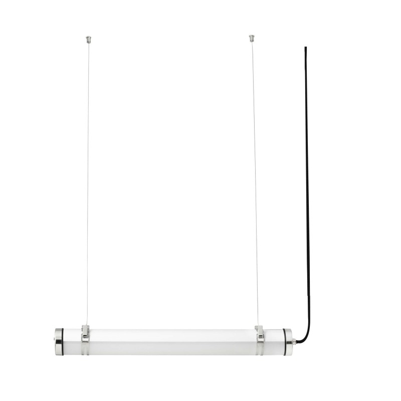 Ceiling lamp with integrated LED in shiny chrome-plated steel ELANGE