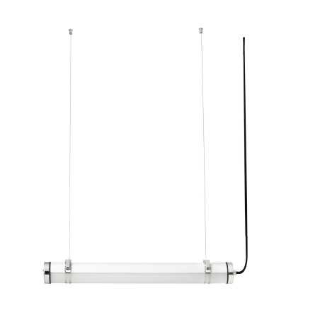 Ceiling lamp with integrated LED in shiny chrome-plated steel ELANGE