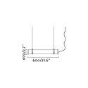 Ceiling lamp with integrated LED in shiny chrome-plated steel ELANGE