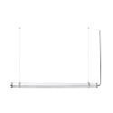 Ceiling lamp with integrated LED in shiny chrome-plated steel by ARGANCY.