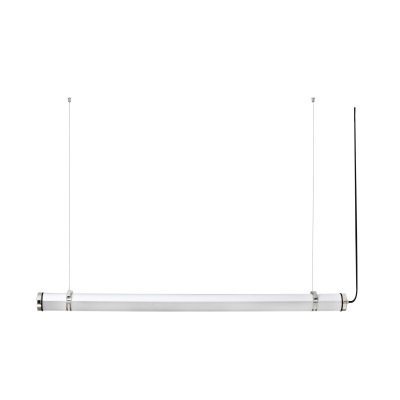 Ceiling lamp with integrated LED in shiny chrome-plated steel by ARGANCY.