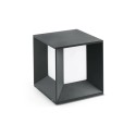 Wall-mounted lamp with integrated LED in gray aluminum ROMILLY