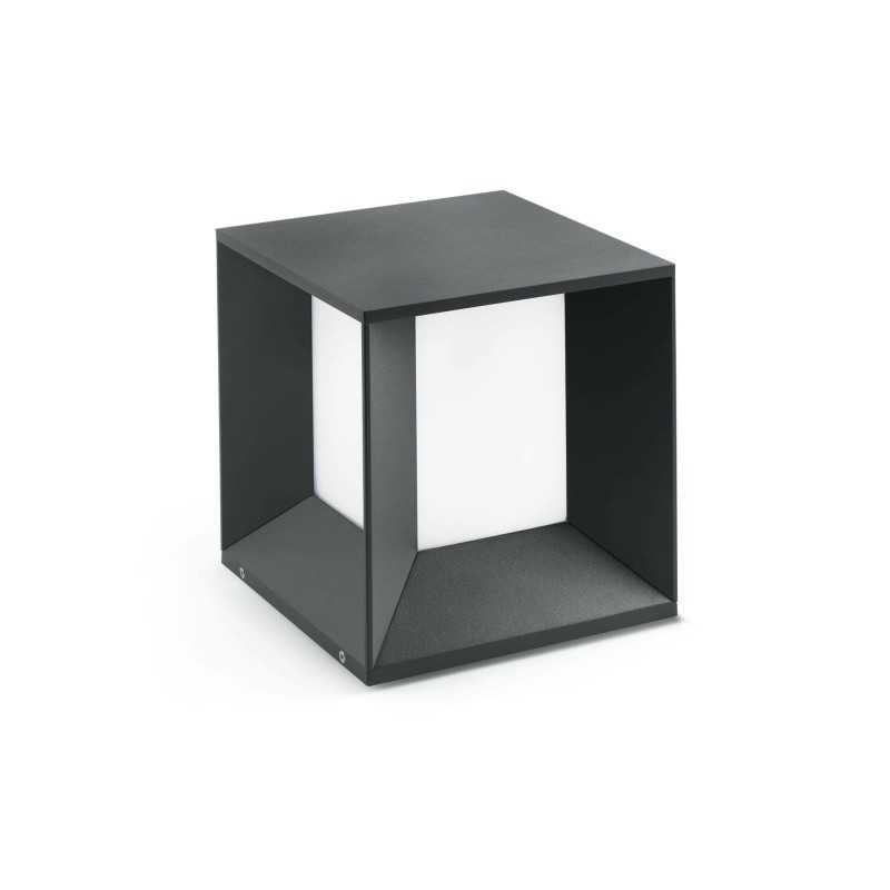 Wall-mounted lamp with integrated LED in gray aluminum ROMILLY
