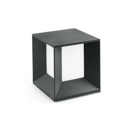 Wall-mounted lamp with integrated LED in gray aluminum ROMILLY