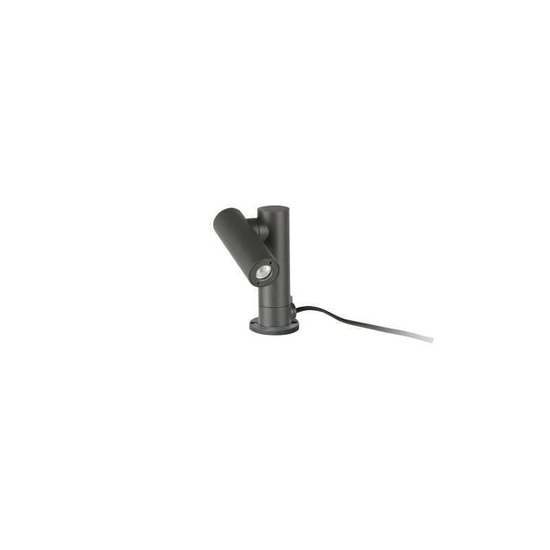 Wall-mounted lamp with integrated LED in gray aluminum MEDAVY