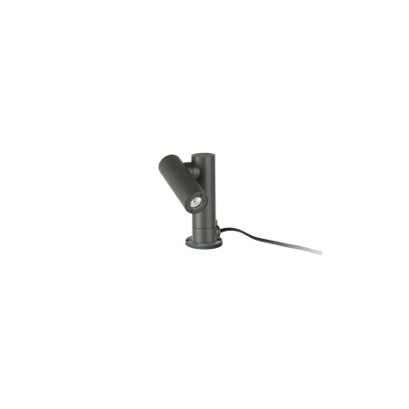 Wall-mounted lamp with integrated LED in gray aluminum MEDAVY