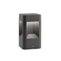 Wall-mounted lamp with integrated LED in gray aluminum, HEMING.