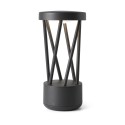 Wall-mounted lamp with integrated LED in gray aluminum MOURIES