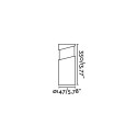 Cement wall lamp E27 in cement by NEUMER