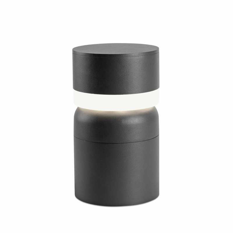 Wall-mounted lamp with integrated LED in gray aluminum by MONCLAR.