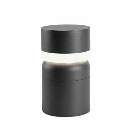 Wall-mounted lamp with integrated LED in gray aluminum by MONCLAR.