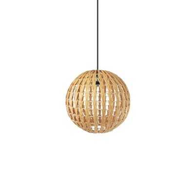 VITRY rattan E27 LED wood color simple pendant