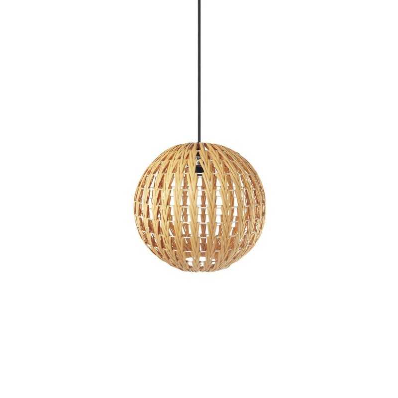 VITRY rattan E27 LED wood color simple pendant