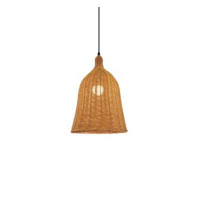 Simple pendant lamp VIGUE wicker E27 LED in colors