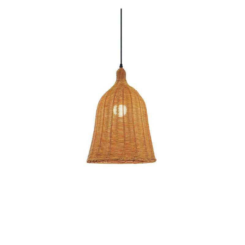 Simple pendant lamp VIGUE wicker E27 LED in colors