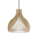 Simple pendant light NUITS wood E27 LED