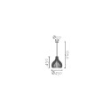 Simple pendant light NUITS wood E27 LED