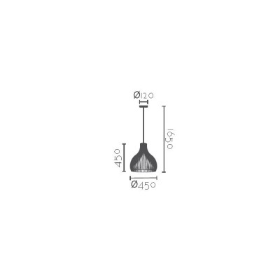 Simple pendant light NUITS wood E27 LED