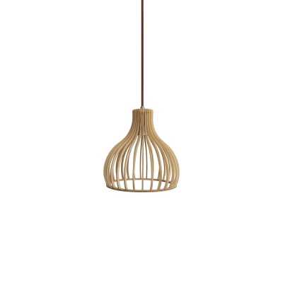 Simple pendant light OSFOND wood E27 LED wood color