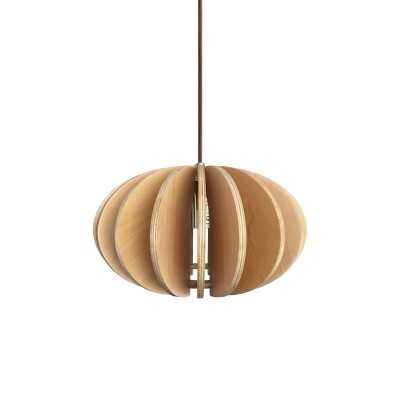 Simple pendant light CRUIX wood E27 LED wood color