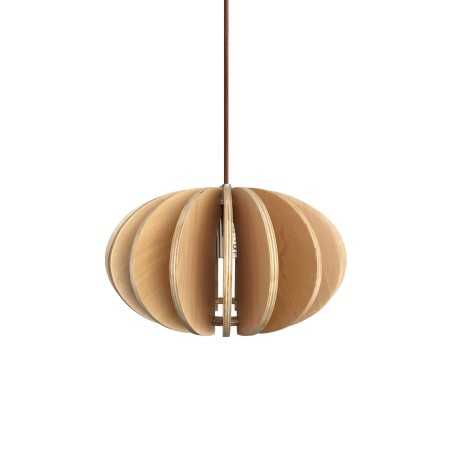 Simple pendant light CRUIX wood E27 LED wood color