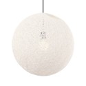 Simple pendant light BIANE textile E27 LED in off-white color