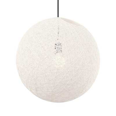 Simple pendant light BIANE textile E27 LED in off-white color