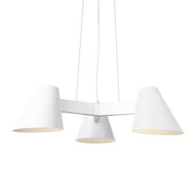 RAGNY multiple pendant light in aluminum with E27 LED in white color