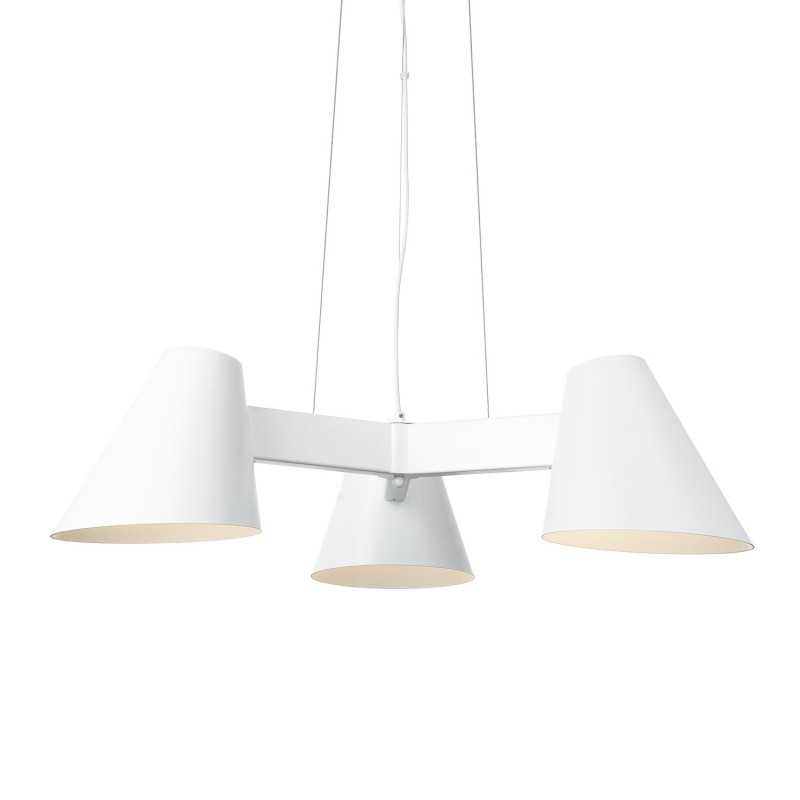 RAGNY multiple pendant light in aluminum with E27 LED in white color