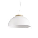 NORON simple pendant light in wood with E27 LED in white color