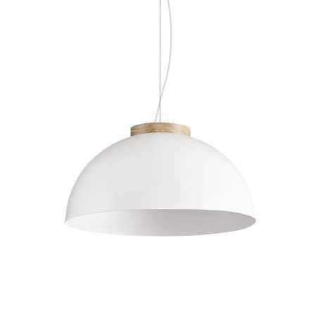 NORON simple pendant light in wood with E27 LED in white color