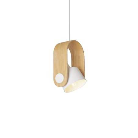 Simple pendant light GLAND wood E27 LED colors