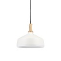 Simple pendant light MIERY wood E27 LED white color