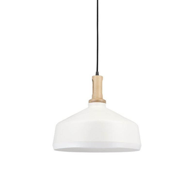 Simple pendant light MIERY wood E27 LED white color