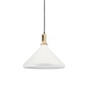 DORDAL simple pendant light in wood with E27 LED in white color