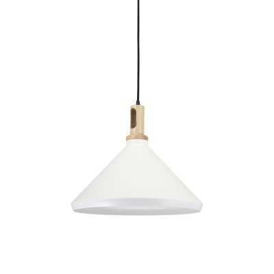 DORDAL simple pendant light in wood with E27 LED in white color