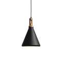 LUZAY simple pendant light in black aluminum with E27 LED.