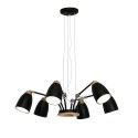 NICOT multiple pendant light wood E27 LED