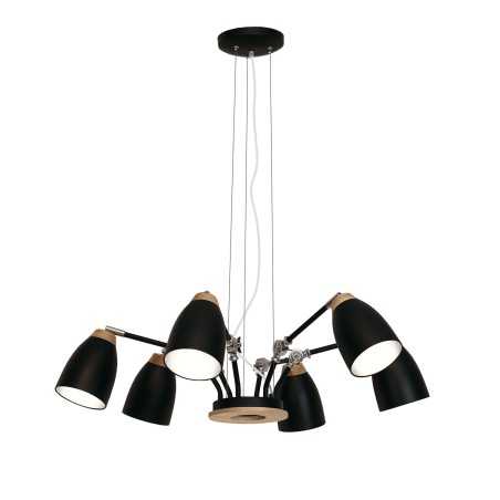 NICOT multiple pendant light wood E27 LED